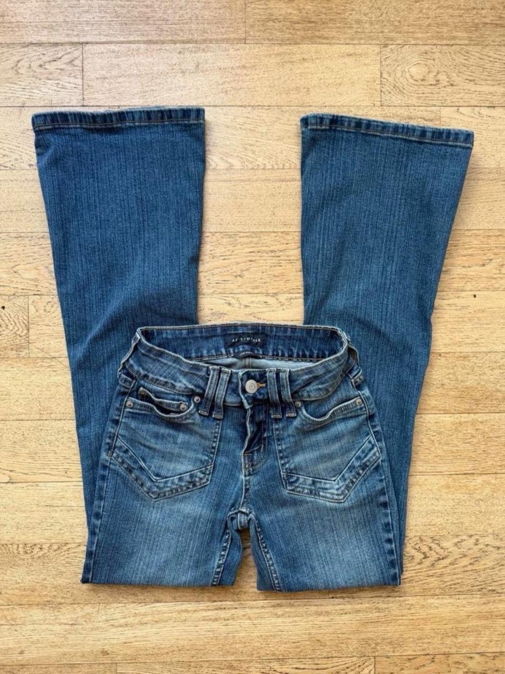 Aeropostale Women's Low Rise Blue Bootcut Flare Jeans